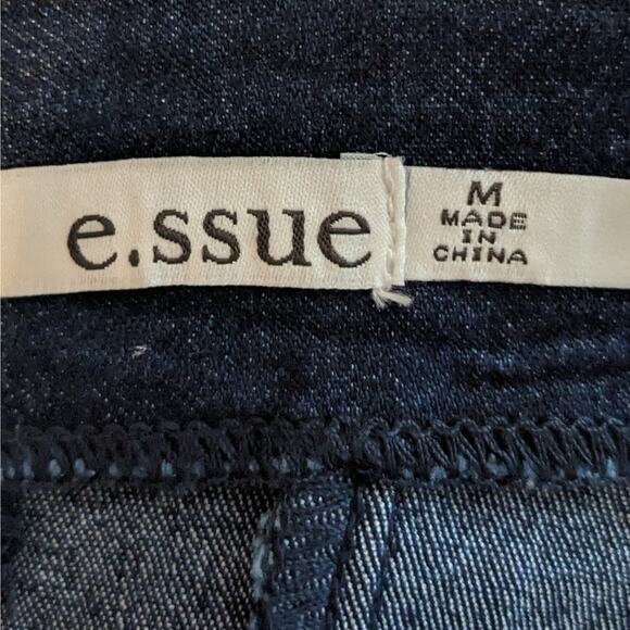 e.ssue Dark Blue Denim Body Con Knee Length Dress Size M NWT - Picture 5 of 7